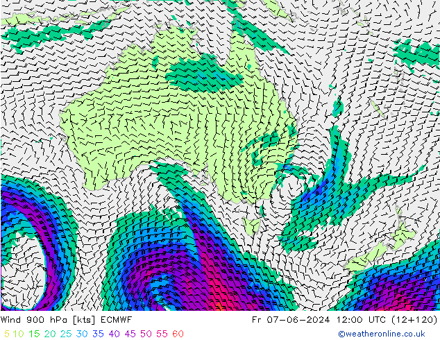 Wind 900 hPa ECMWF vr 07.06.2024 12 UTC