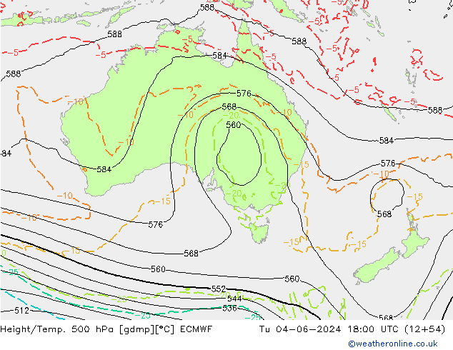 Z500/Rain (+SLP)/Z850 ECMWF mar 04.06.2024 18 UTC