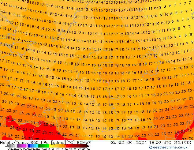 Z500/Rain (+SLP)/Z850 ECMWF  02.06.2024 18 UTC