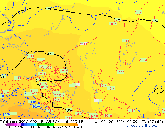 Thck 500-1000hPa ECMWF We 05.06.2024 00 UTC