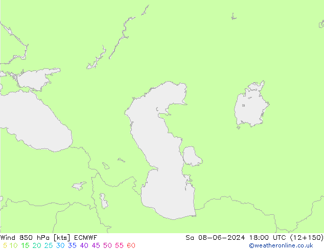 Rüzgar 850 hPa ECMWF Cts 08.06.2024 18 UTC
