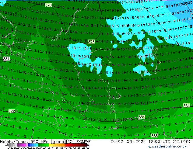 Z500/Rain (+SLP)/Z850 ECMWF  02.06.2024 18 UTC