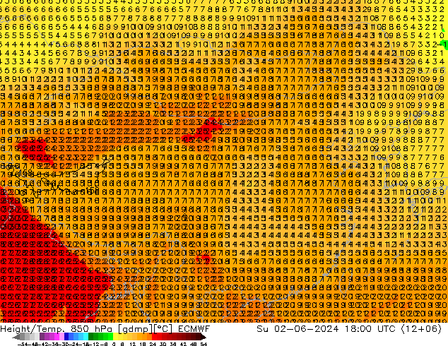 Z500/Rain (+SLP)/Z850 ECMWF Вс 02.06.2024 18 UTC