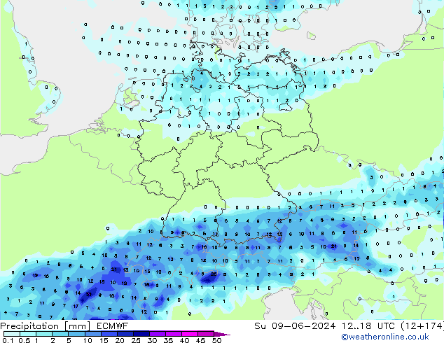 opad ECMWF nie. 09.06.2024 18 UTC