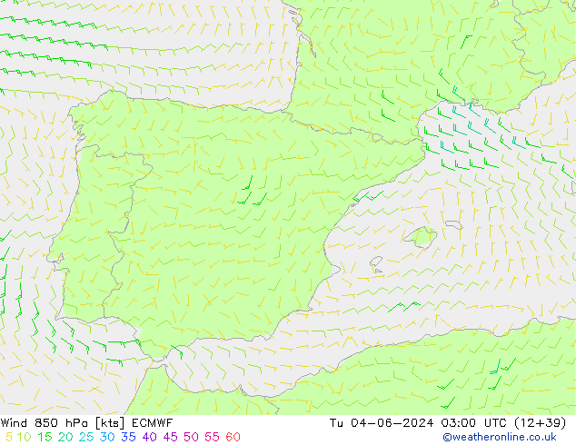Wind 850 hPa ECMWF di 04.06.2024 03 UTC