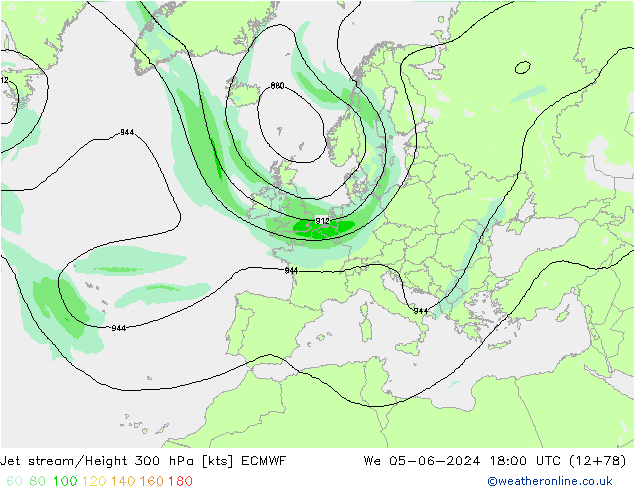 Courant-jet ECMWF mer 05.06.2024 18 UTC