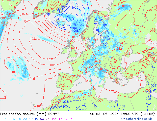 Précipitation accum. ECMWF dim 02.06.2024 18 UTC