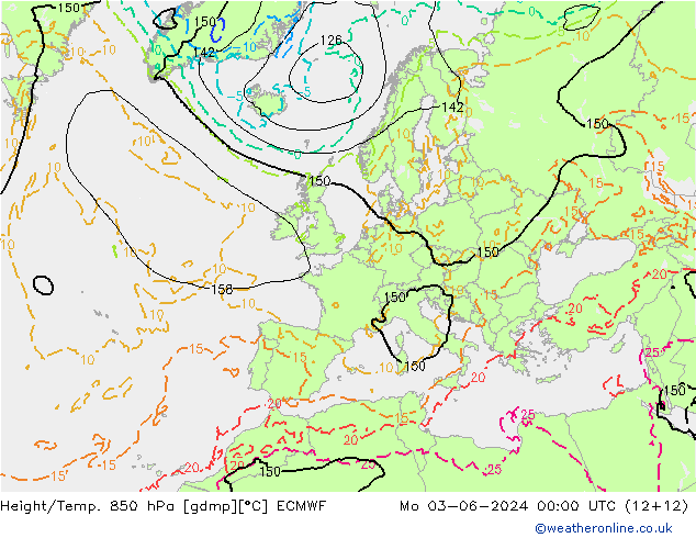 Z500/Rain (+SLP)/Z850 ECMWF lun 03.06.2024 00 UTC