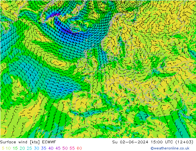 Vento 10 m ECMWF dom 02.06.2024 15 UTC