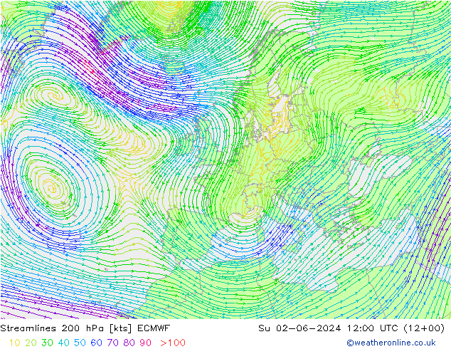  200 hPa ECMWF  02.06.2024 12 UTC