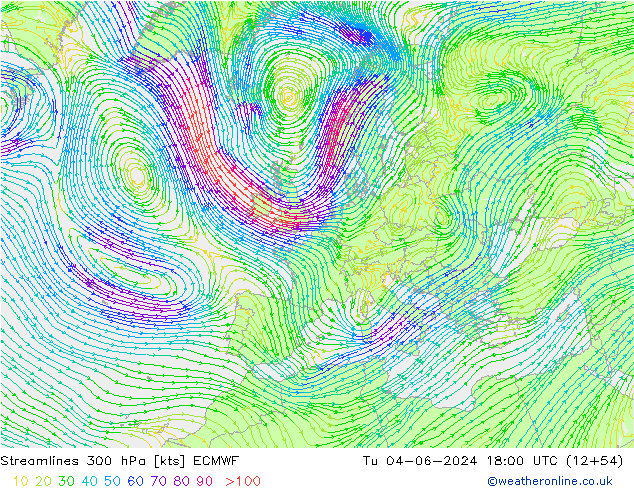  300 hPa ECMWF  04.06.2024 18 UTC