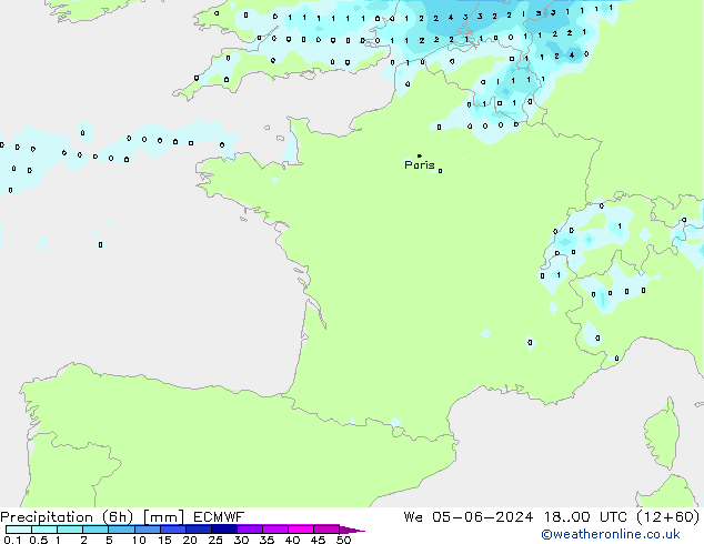 Z500/Rain (+SLP)/Z850 ECMWF śro. 05.06.2024 00 UTC