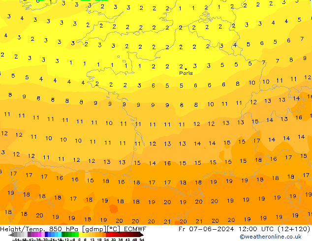 Z500/Rain (+SLP)/Z850 ECMWF pt. 07.06.2024 12 UTC