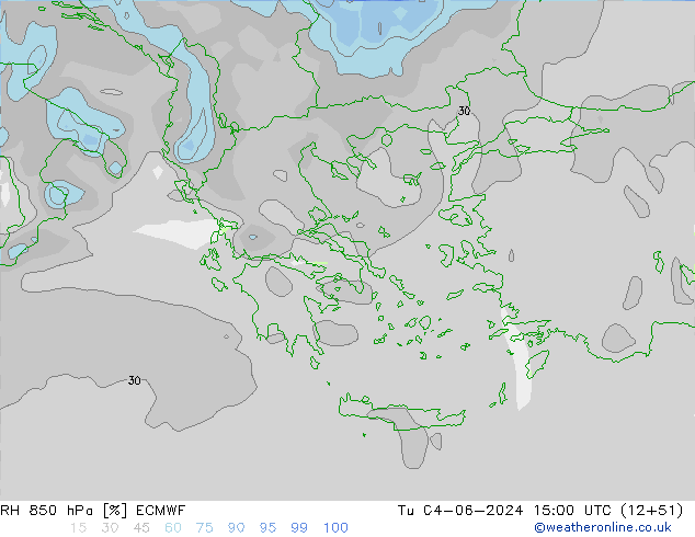 RH 850 hPa ECMWF Di 04.06.2024 15 UTC