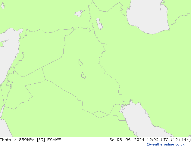 Theta-e 850гПа ECMWF сб 08.06.2024 12 UTC