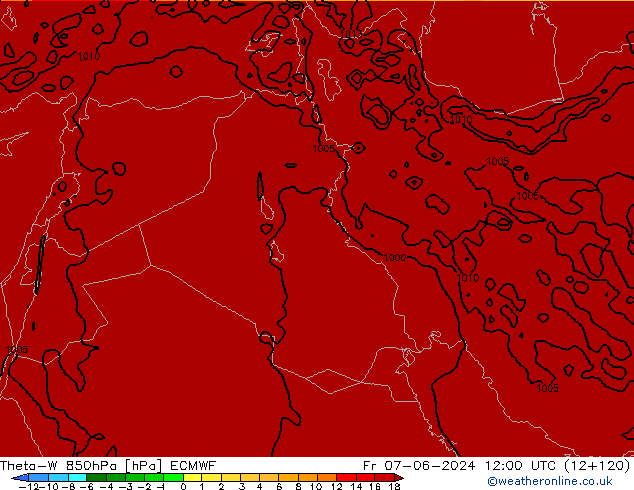 Theta-W 850hPa ECMWF vr 07.06.2024 12 UTC