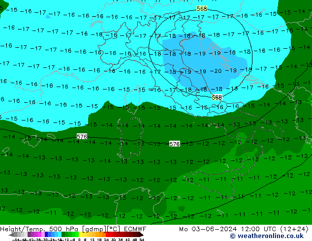 Z500/Rain (+SLP)/Z850 ECMWF Seg 03.06.2024 12 UTC