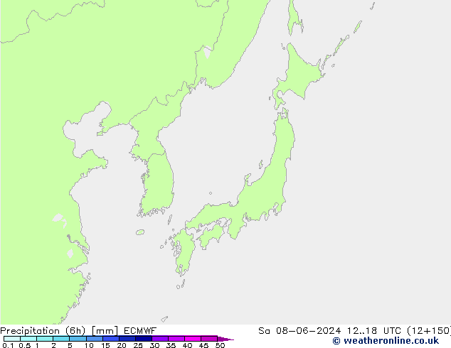Yağış (6h) ECMWF Cts 08.06.2024 18 UTC