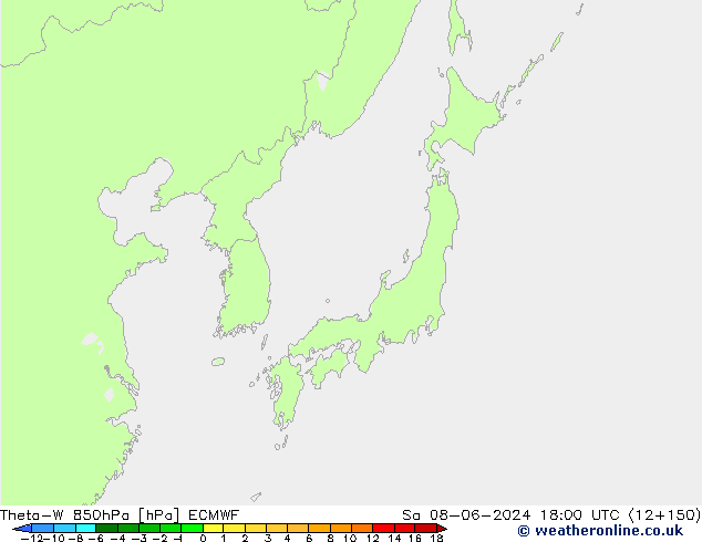 Theta-W 850hPa ECMWF Sa 08.06.2024 18 UTC