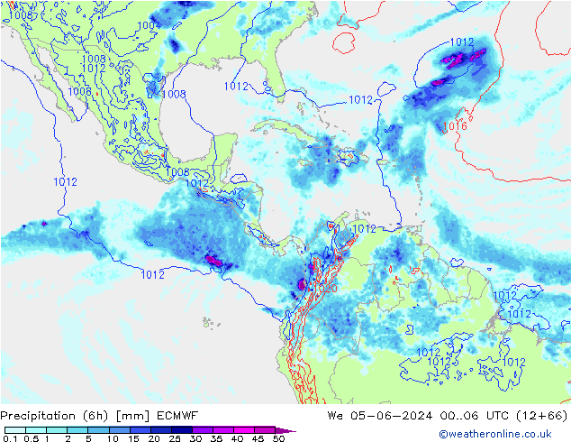 Z500/Rain (+SLP)/Z850 ECMWF ср 05.06.2024 06 UTC