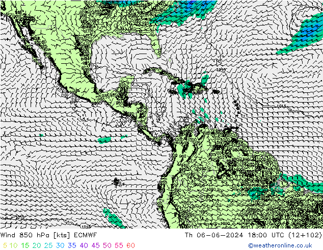 Wind 850 hPa ECMWF do 06.06.2024 18 UTC