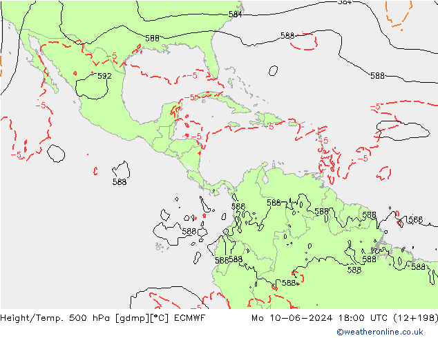 Z500/Rain (+SLP)/Z850 ECMWF lun 10.06.2024 18 UTC