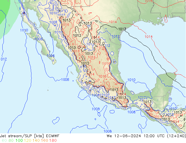 Jet stream/SLP ECMWF St 12.06.2024 12 UTC