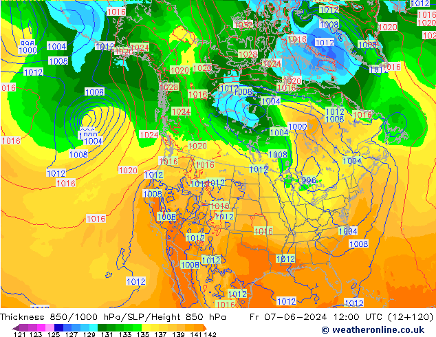 Thck 850-1000 hPa ECMWF ven 07.06.2024 12 UTC