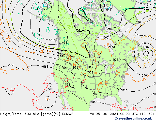 Z500/Rain (+SLP)/Z850 ECMWF  05.06.2024 00 UTC