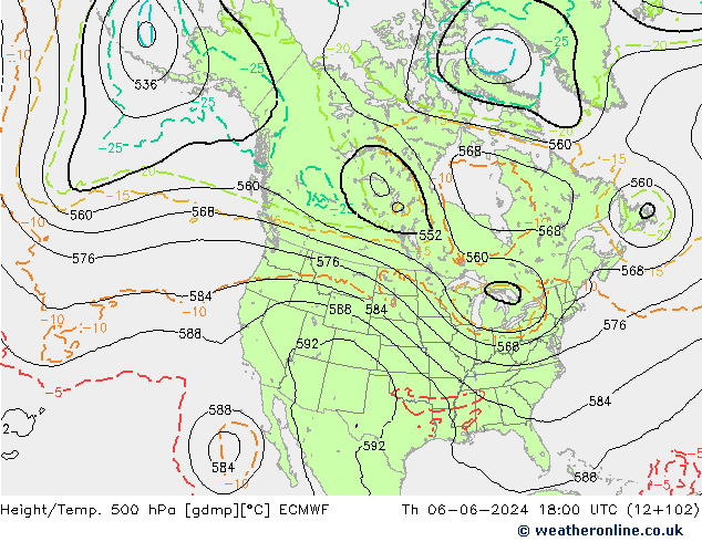 Z500/Regen(+SLP)/Z850 ECMWF do 06.06.2024 18 UTC