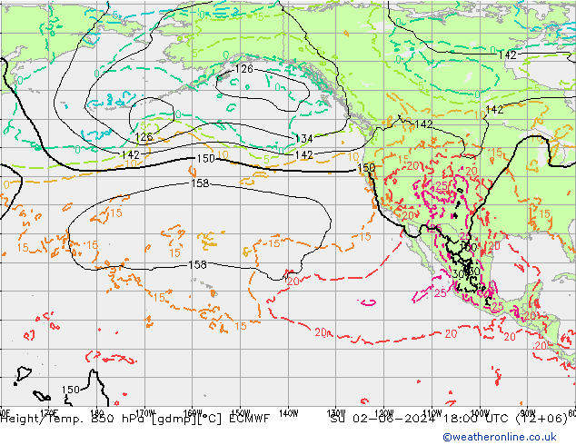 Z500/Rain (+SLP)/Z850 ECMWF dom 02.06.2024 18 UTC