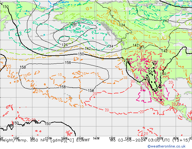 Height/Temp. 850 hPa ECMWF  03.06.2024 03 UTC