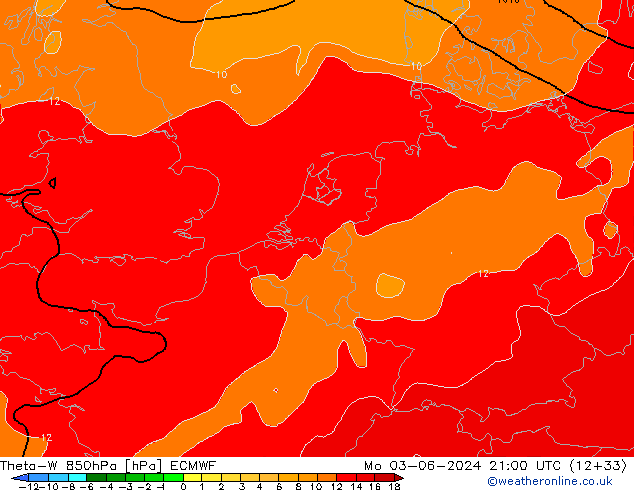 Theta-W 850hPa ECMWF  03.06.2024 21 UTC