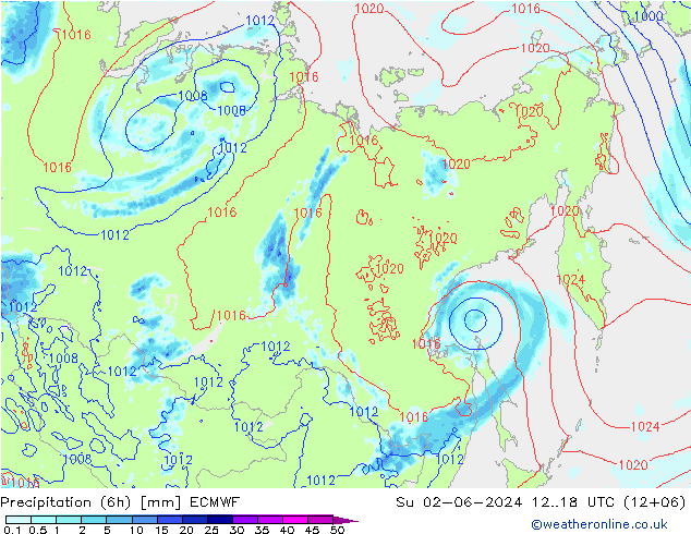 Z500/Rain (+SLP)/Z850 ECMWF Su 02.06.2024 18 UTC