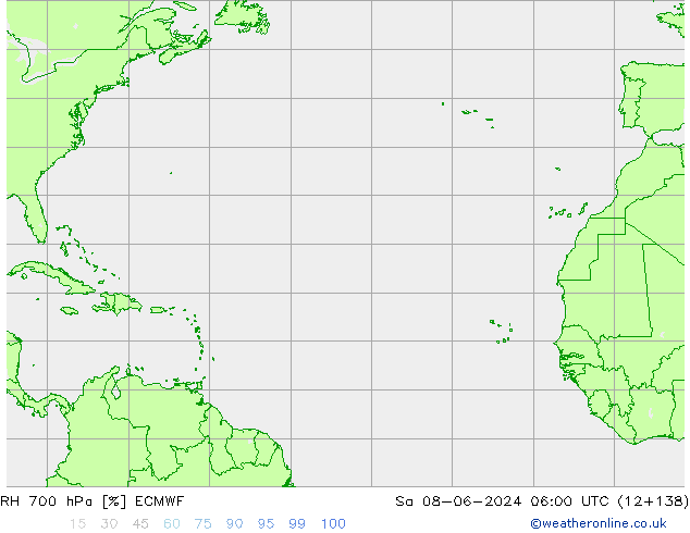 RH 700 hPa ECMWF Sa 08.06.2024 06 UTC