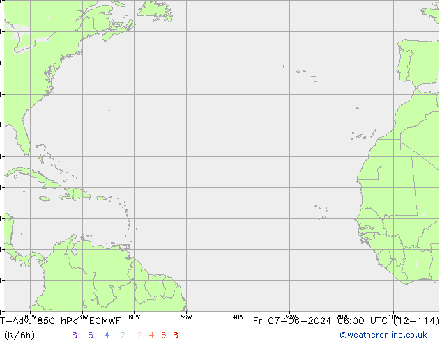 T-Adv. 850 hPa ECMWF vr 07.06.2024 06 UTC