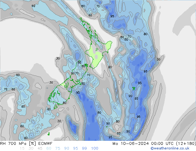 RV 700 hPa ECMWF ma 10.06.2024 00 UTC