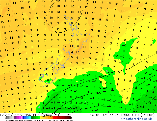 Z500/Rain (+SLP)/Z850 ECMWF  02.06.2024 18 UTC