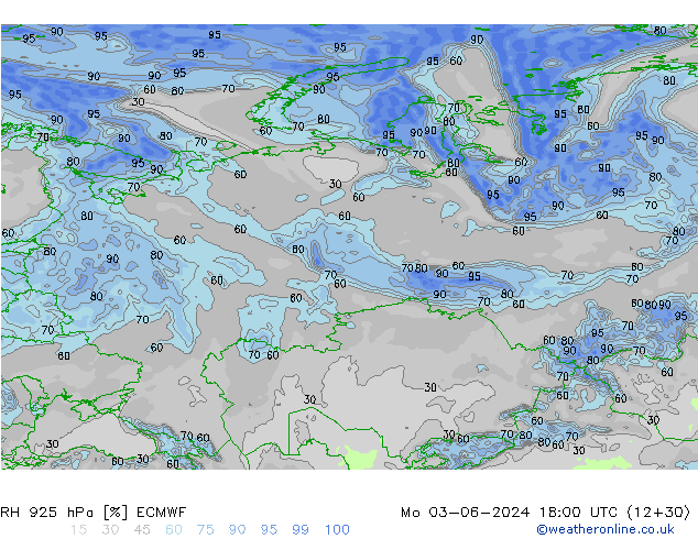 RH 925 hPa ECMWF Mo 03.06.2024 18 UTC