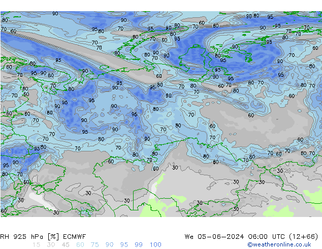 RH 925 hPa ECMWF We 05.06.2024 06 UTC