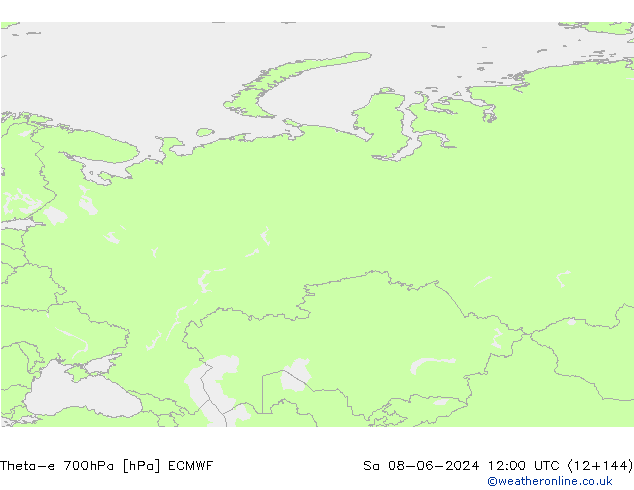 Theta-e 700hPa ECMWF  08.06.2024 12 UTC