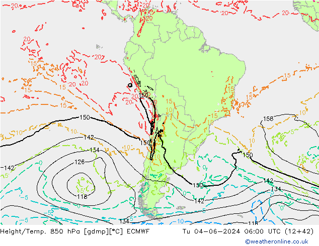 Z500/Rain (+SLP)/Z850 ECMWF mar 04.06.2024 06 UTC