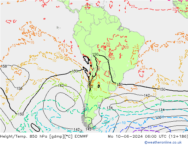 Height/Temp. 850 hPa ECMWF  10.06.2024 06 UTC