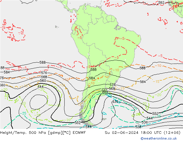 Z500/Rain (+SLP)/Z850 ECMWF  02.06.2024 18 UTC