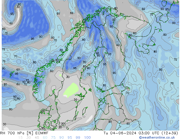 RH 700 hPa ECMWF Di 04.06.2024 03 UTC