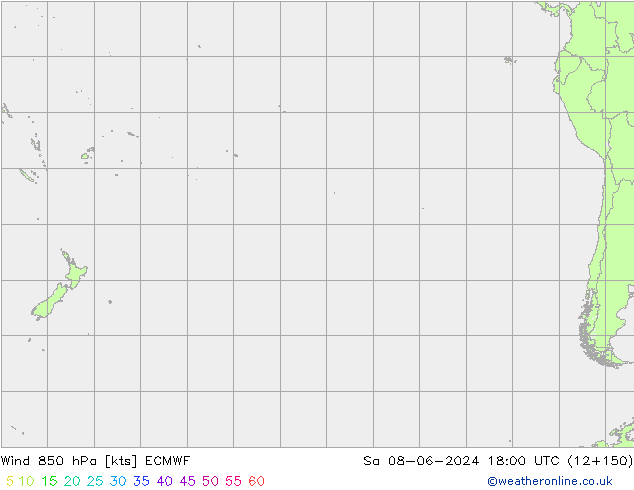 ветер 850 гПа ECMWF сб 08.06.2024 18 UTC
