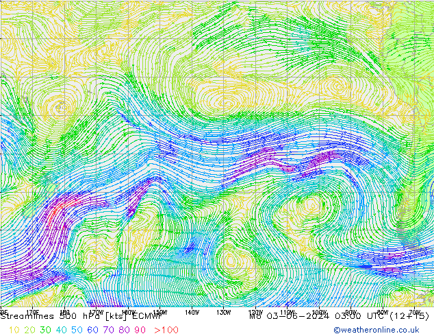 Streamlines 500 hPa ECMWF Mo 03.06.2024 03 UTC