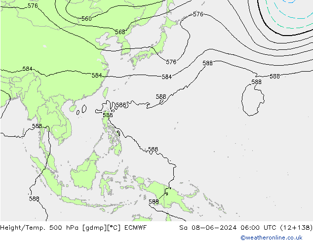 Z500/Rain (+SLP)/Z850 ECMWF ��� 08.06.2024 06 UTC