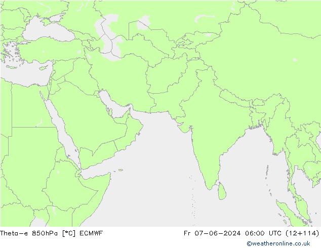 Theta-e 850hPa ECMWF vie 07.06.2024 06 UTC