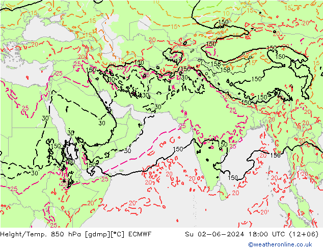Z500/Rain (+SLP)/Z850 ECMWF Ne 02.06.2024 18 UTC